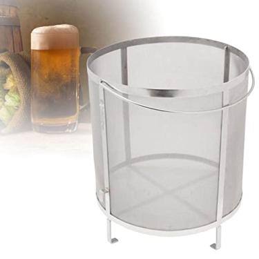 Imagem de Filtro de púpulo de aço inoxidável de malha, filtro de lóbulo, filtro de vinho, cerveja, filtro de grãos de fabricação de barril, coador de cesta de grãos para bebida caseira, lúpulo, vinho, cerveja, chá, filtro de cerveja