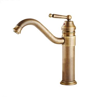 Imagem de LIDON Torneira para pia de banheiro torneira de banheiro antiga torneira de 360° para pia de banheiro girar torneira da bacia pia do banheiro para pátio, antigo A (cor: antigo b)