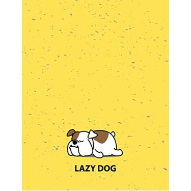 Imagem de Lazy dog: Lazy dog on yellow cover and Dot Graph Line Sketch pages, Extra large (8.5 x 11) inches, 110 pages, White paper, Sketch, Draw and Paint