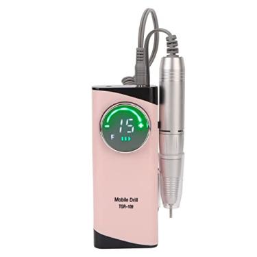 Imagem de Conjunto de lixa de unhas elétrica, 30.000 RPM, máquina de polimento de unhas elétrica recarregável por USB, de alta velocidade, com 6 pontas, kit profissional de lixa de unhas (rosa)
