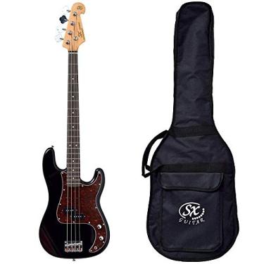 Imagem de Baixo Sx Spb62 Bk Preto Precision Bass 4 Cordas Com Bag
