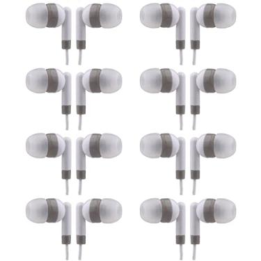 Imagem de Fones de ouvido em volume Embalados individualmente 50 para iPhone, Android, MP3 Player para escolas, bibliotecas, hospitais, Branco