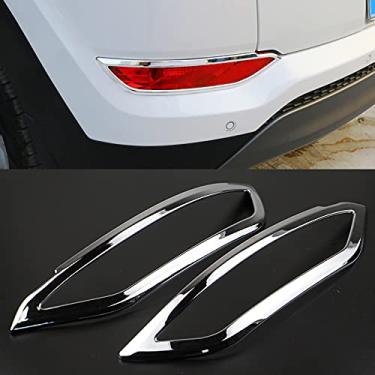 Imagem de JIERS Para Hyundai Tucson TL 2016-2018, moldura de lâmpada de luz de neblina cromada ABS acabamento acessórios de carro
