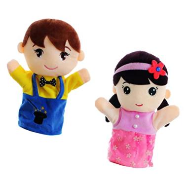 Imagem de 2 Unidades Fantoche De Mão Família Favores De Festa De Crian?as Fantoches De Pelúcia Educacionais Fantoches De Mão Macia Brinquedo De Dedo Mha Pelúcia Adereços Pano Papai Cosplay