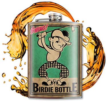 Imagem de Garrafa de golfe Birdie – Flask For Liquor para homens – presentes de padrinhos – cantil para mulheres – cantil de aço inoxidável de 227 g – garrafa de licor para homens – presentes de Dia dos Pais – cantis vintage para bebidas – Trixie Milo