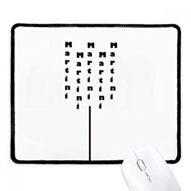 Imagem de Mousepad Martini com sua taça borda costurada tapete de borracha para jogos