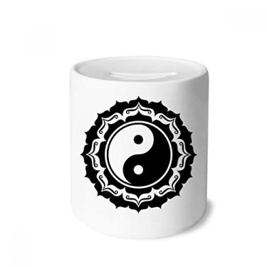 Imagem de DIYthinker China Taichi 8 padrões de diagrama caixa de dinheiro caixa de cerâmica porta-moedas presente de cofrinho