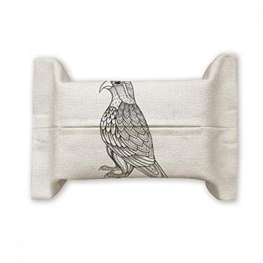 Imagem de Bolsa de linho de algodão com suporte longo para cobertura de papel para lenços faciais Flying Line