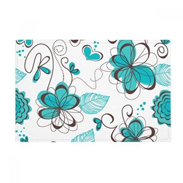 Imagem de DIYthinker Tapete de porta de banheiro com arte moderna e água-marinha, tapete antiderrapante