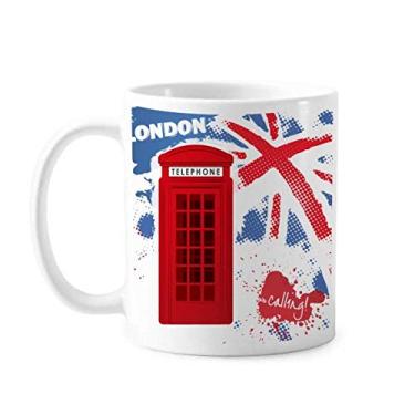 Imagem de Caneca vermelha da bandeira de Londres do Reino Unido da Grã-Bretanha, Caneca de cerâmica para café e porcelana