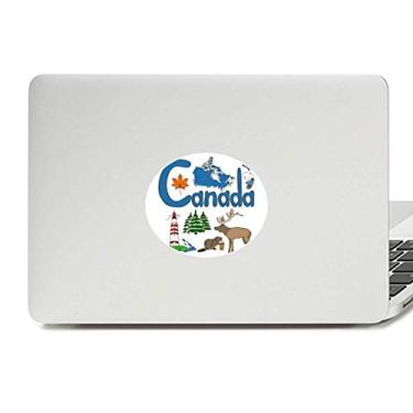 Imagem de Adesivo de notebook com símbolo nacional do Canadá com emblema de vinil para laptop