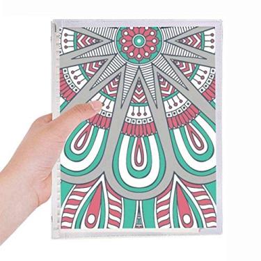 Imagem de Caderno de arte de pétalas coloridas em tecido de impressão repetição de folhas soltas diário recarregável papelaria