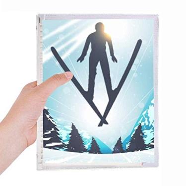 Imagem de Caderno de aquarela para esportes de inverno com folhas soltas e diário recarregável