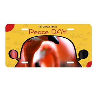 Imagem de DIYthinker Placa de licença de animal selvagem flamingo organismo terrestre etiqueta decoração de carro dia da paz