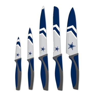 Imagem de The Sports Vault Conjunto de 5 facas de cozinha NFL Dallas Cowboys