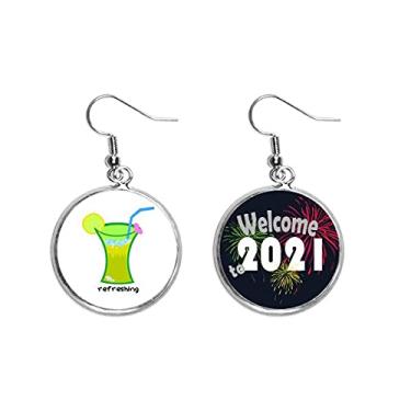 Imagem de Pingentes de orelha para bebidas de verão Lime Scrawl 2021 Blessing