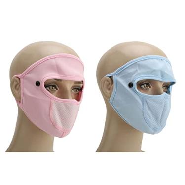 Imagem de 4 Pcs Protetor Solar Feminino Véu Facial,Protetor Facial De Seda De Gelo Multifuncional Protetor Facial E Protetor Facial Para Esportes Ao Ar Livre Bandana Protetora Facial, Para Atividades Ao Ar Liv