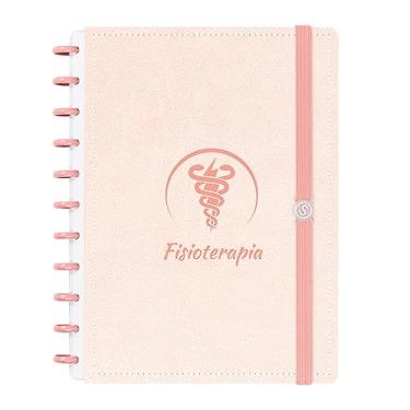 Imagem de Caderno De Disco Inteligente G Couro Rosa Fisioterapia