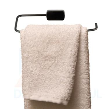 Imagem de Porta Toalha Rosto Ita Preto Fosco Jackwal