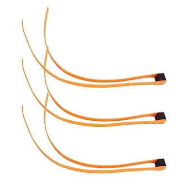 Imagem de Laço de Restrição de Náilon, Braçadeira de Cabo de Náilon Forte Capacidade de Rolamento Elástico 3 Peças Versáteis Com Anel de Tração para Gerenciamento de Cabos (Laranja)