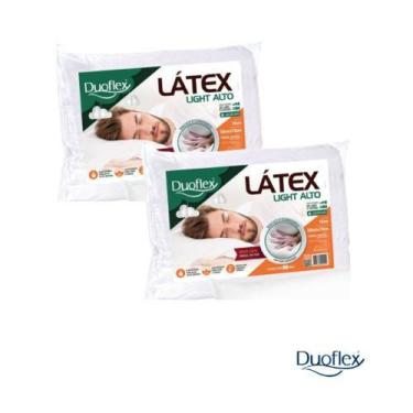 Imagem de Kit 2 Travesseiros Duoflex Látex Light 50X70x16cm Lp1101
