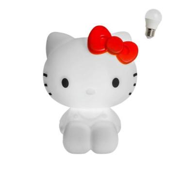 Imagem de Luminária Infantil Hello Kitty Usare Com Lâmpada Led Abajur Para Quart