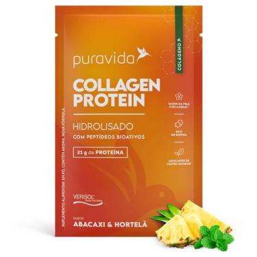 Imagem de Collagen Protein Abacaxi Hortelã Sachê - Puravida