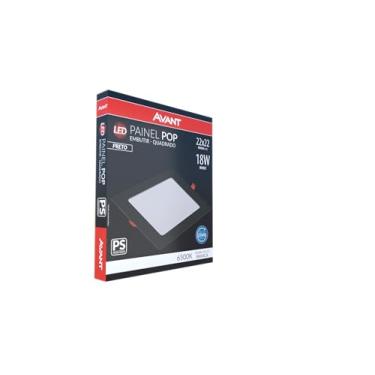 Imagem de Painel Led Luminária Plafon de Embutir 22cm, 18w, 6500k-Luz branca, bivolt, Avant