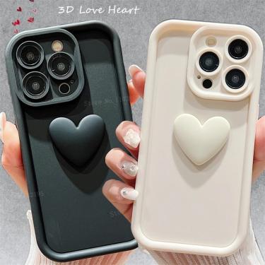 Imagem de Capa de silicone líquida TPU macia  capa de amor coração 3D  Xiaomi Mi POCO X5 X4 GT F3 F4 F5 Pro