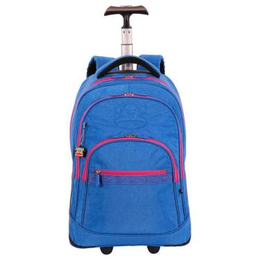 Imagem de Mochila Carrinho Paul Frank T03 - Azul - Grande - Mega Rodas