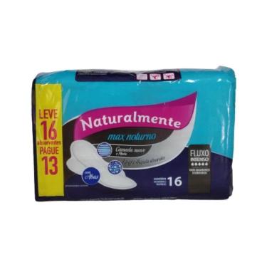 Imagem de Naturalmente Max Absorvente Higiênico Noturno C- Abas C-16