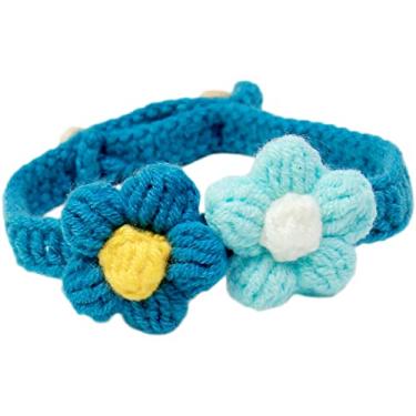 Imagem de Coleiras Para Gatos Tricotadas À Mão Com Padrão De Flores Coleiras Para Gatos Ajustáveis ​​coleiras Personalizadas Para Gatos Suprimentos Para Gatos,H,L 50-60CM