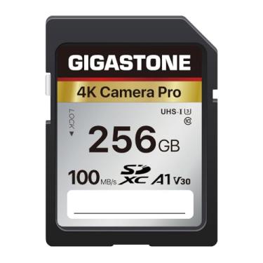 Imagem de Gigastone Cartão SD de 256 GB V30 SDXC Cartão de Memória de Alta Velocidade 4K Ultra HD UHD Vídeo Compatível com Canon Nikon Sony Pentax Kodak Olympus Panasonic Câmera Digital, com 1 Mini capa