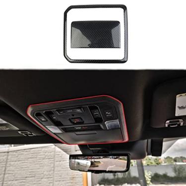 Imagem de Fewshaw Tampa da lâmpada de leitura de teto interior de fibra de carbono acessórios para Toyota Tundra 2022+