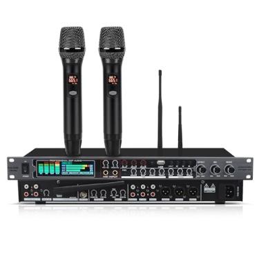 Imagem de FULODE FX8-PRO Professional KTV Wireless Microphone, Digital Pre-Stage Effector, Karaoke Sound Audio Effect System with Audio Digital Effect Processor, Bluetooth RCA, Bluetooth, USB Input