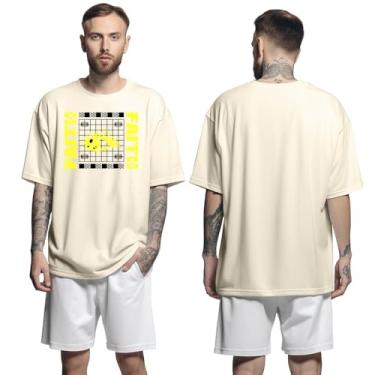 Imagem de Camisa Camiseta Oversized Streetwear Genuine Grit Masculina Larga 100% Algodão 30.1 Faith - Bege - P