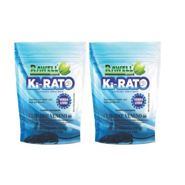 Imagem de Kit 2 Unidades Ki-Rato 150g Soft Bait Raticida Isca em Blocos Macios Para Ratos Ratazanas Camundongos