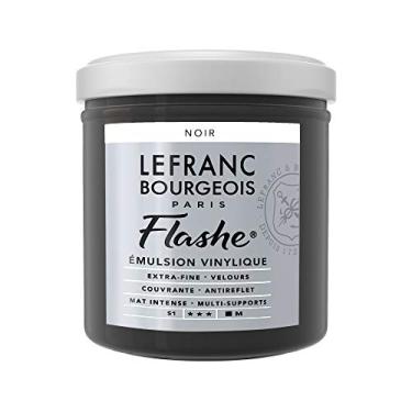 Imagem de Lefranc Bourgeois Emulsão de vinil acrílico Flashe-Acrylfarbe, 125 ml (pacote com 1), preto 125 mililitros