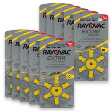 Imagem de Pilha Auditiva 10 Rayovac Bateria Pr70 Kit 60 Unidades