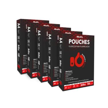 Imagem de Plastico Plastificação 1000 Grafity 10 Centos A4 220x307mm 0,05mm 125 Micras