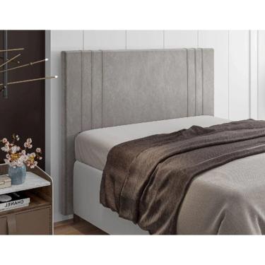 Imagem de Cabeceira Box Solteiro 0,90cm Cinza Claro Ferrara Italian Flex 