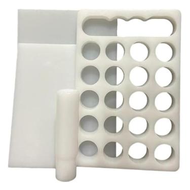 Imagem de Placa Porcionadora De Doces Brigadeiro Beijinho 18g 20 Furos