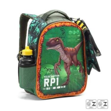 Imagem de MOCHILA LANCHEIRA ESTOJO GARRAFA DINOSSAURO ESCOLAR INFANTIL-Masculino
