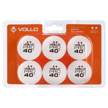 Imagem de Bola Tenis Mesa de ABS (Novo Material) Branca com 6 Unid. (2 estrelas) Vollo Sports