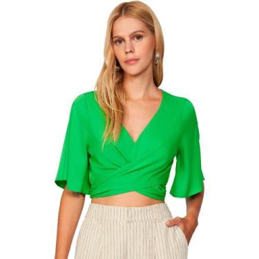 Imagem de Blusa Acostamento Fashion In24 Verde Feminino