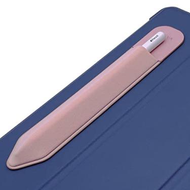 Imagem de YINVA Suporte de lápis compatível com Apple Pencil 2ª geração e 1ª geração, design de capa de lápis elástica para iPad e Stylus (rosa)