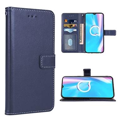 Imagem de FDCWTSH Compatível com Alcatel 1SE 2020 Capa carteira Alcatel 1SP 2020 alça de pulso e suporte de cartão flip de couro com suporte acessórios de celular capa de telefone para 5030D 5030F mulheres