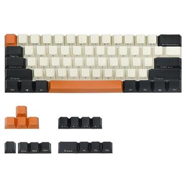 Imagem de Happy Balls 60% teclas impressas na lateral PBT conjunto de teclas 60% perfil seMi grossas Cherry MX com puxador de chave para teclado mecânico de interruptores US-ANSI 61 68 60% MX (carbono)