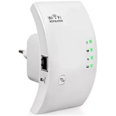 Imagem de Repetidor WiFi Potente - Amplificador e Extensor de Sinal Wireless, Branco/Preto