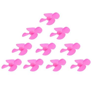 Imagem de YWBL-WH 10Pcs 100mm 4 Lâminas Hélice Acessórios Rotativos de Plástico com Furo de 2mm para DIY Toy Boat Car Model (rose red), Componentes Eletrônicos